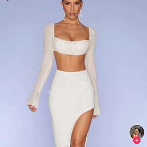 Oh Polly Embellished set in ivory